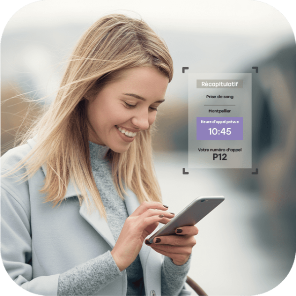 reception with digital ticket