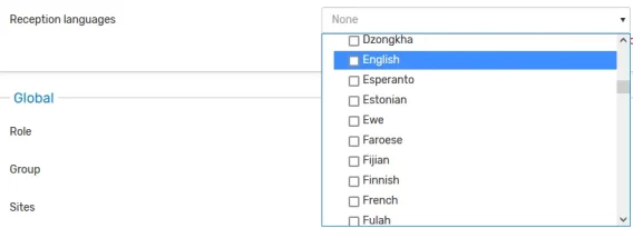 7.3 Langue de reception EN