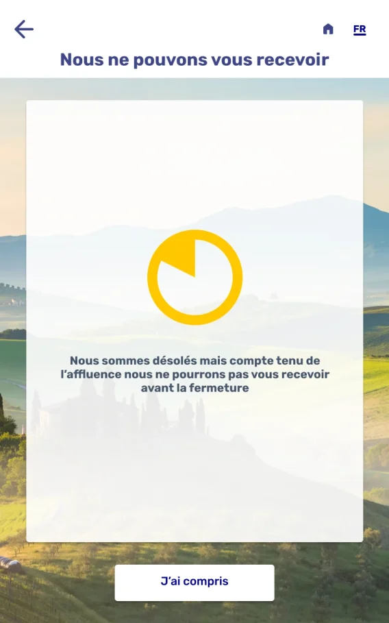 Attente estimee pas de reception sans QR code Keo 1