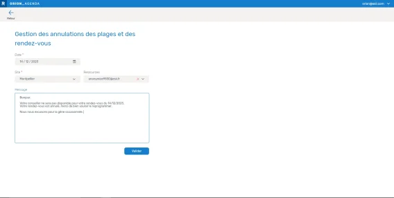 Borne Annulation RDV 2