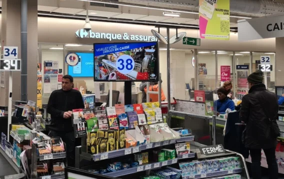 carrefour rosny caisse file unique