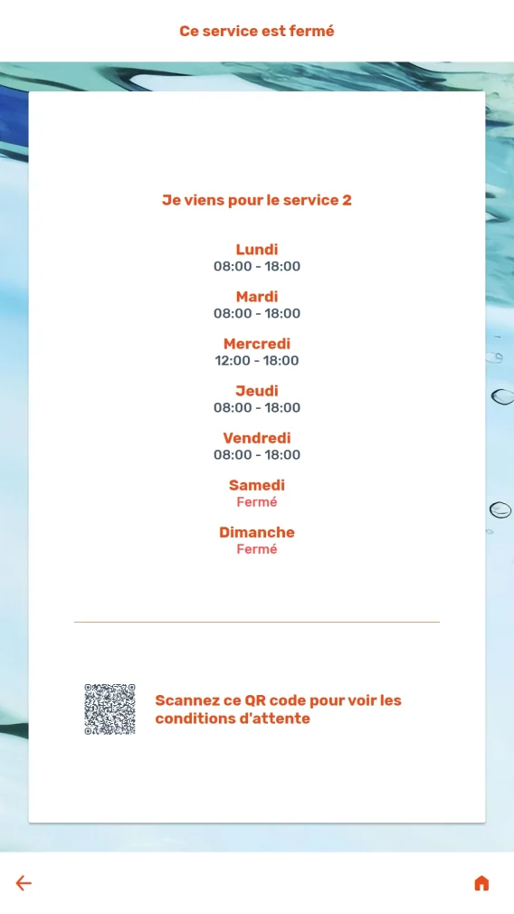 FR Motif ferme QR code attente