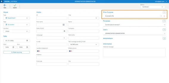 Prior purpose agenda 1