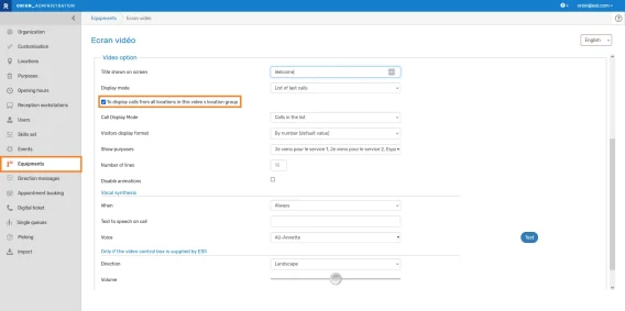 Multisite parametrage video EN