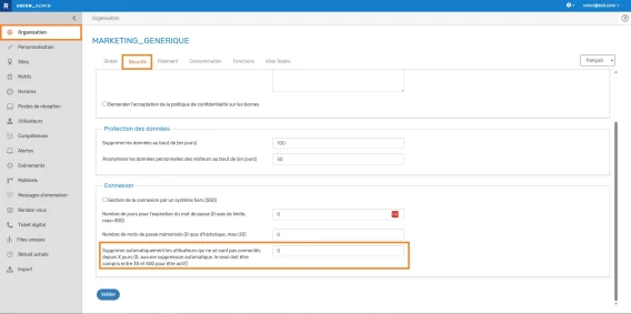 Suppression utlisateurs inactifs big