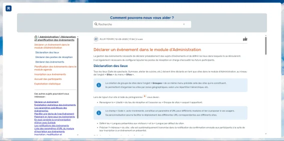 Aide en ligne exemple