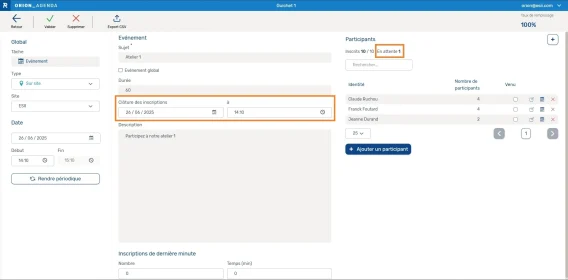 Evenement agenda nbre reservation en attente 1