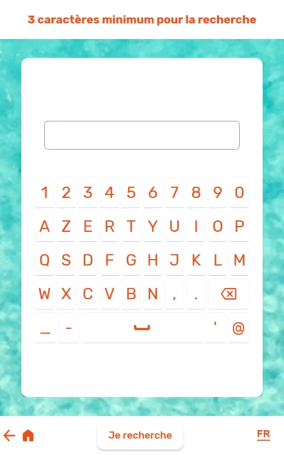 Clavier recherche borne FR