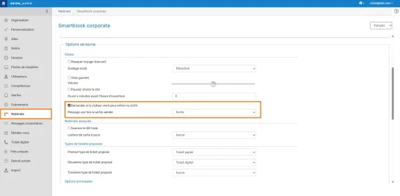 Option corporate sortie