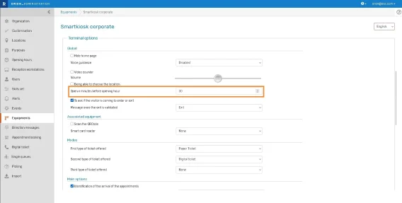 Ouverture borne avant EN
