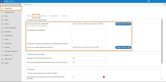 Personnalisation CGU et PDC