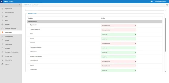 Profil de permission